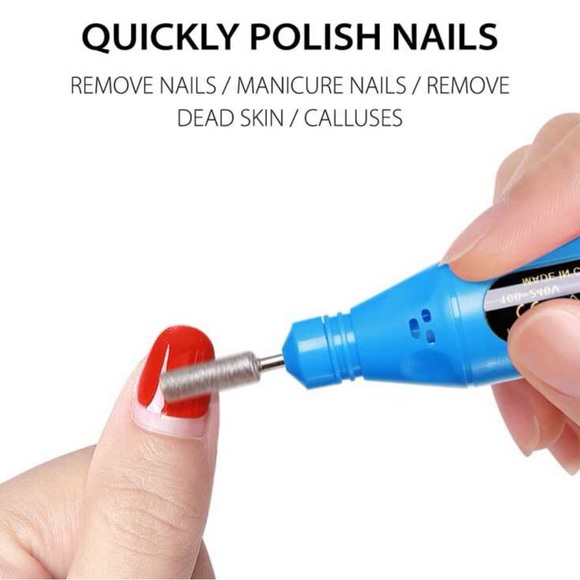 1set blue Professional Electric Nail Drill Machine Nail Files Pen Pedicure - Picture 7 of 7
